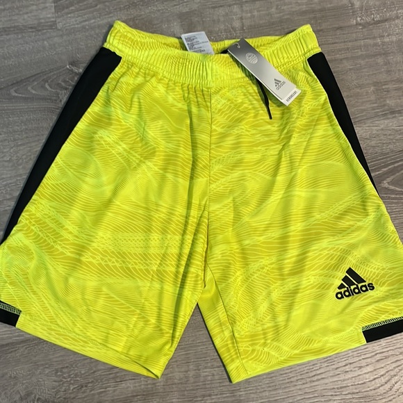 adidas Condivo 21 Primeblue Goalkeeper Shorts Men's, Yellow, Size S new - Picture 3 of 5